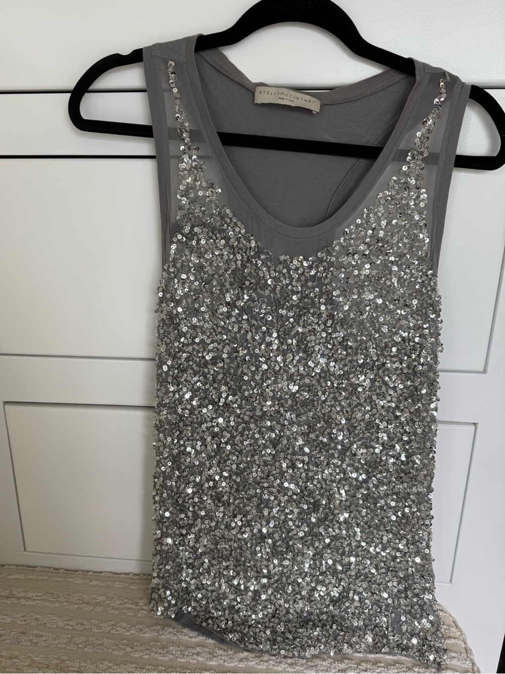 Stella McCartney Silver Sequin Tank